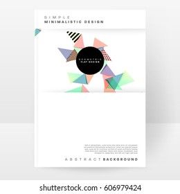Memphis Geometric background Template for covers, flyers, banners, posters and placards, may be used for presentations and books, EPS10 vector illustration