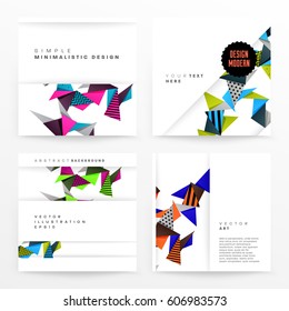 Memphis Geometric background Template for covers, flyers, banners, posters and placards, may be used for presentations and books, EPS10 vector illustration