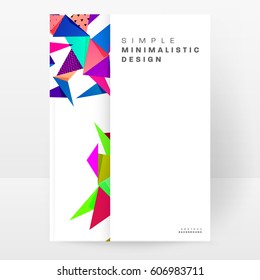 Memphis Geometric background Template for covers, flyers, banners, posters and placards, may be used for presentations and books, EPS10 vector illustration