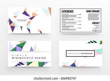 Memphis Geometric background Template for covers, flyers, banners, posters and placards, may be used for presentations and books, EPS10 vector illustration