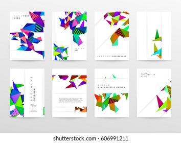 Memphis Geometric background Template for covers, flyers, banners, posters and placards, may be used for presentations and books, EPS10 vector illustration