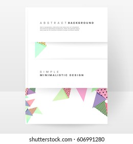 Memphis Geometric background Template for covers, flyers, banners, posters and placards, may be used for presentations and books, EPS10 vector illustration