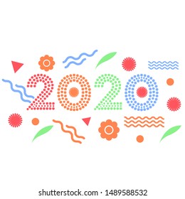 memphis geometric design 2020 Font