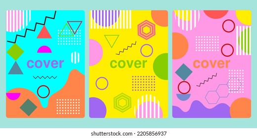 Memphis geometric element, modern graphfic design. Background for social networks stories, vector illustration
