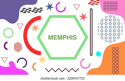Memphis geometric element. Vector backgrounds memphis. Simple and trendy. Modern abstract background. Colorful Trend Neo Memphis geometric pattern. 