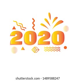 memphis geometric new year 2020 Font