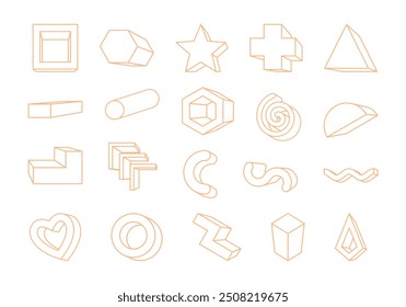 Memphis Geometric Outline Element Set