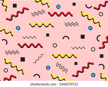 memphis geometric pattern modern background