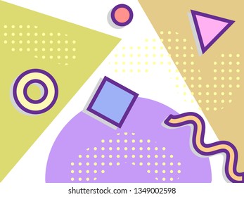 memphis geometric pattern modern background