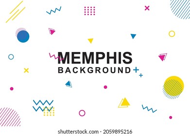 Memphis Geometric Retro Abstract Background