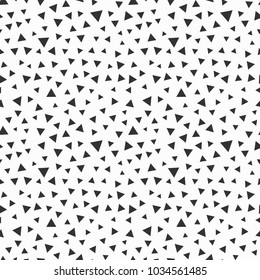 Memphis geometric seamless pattern. 80-90s terndy style. Abstract black and white mosaic texture of different shapes. Design element for invintation, web, banner, retro design. Vector Illustration.