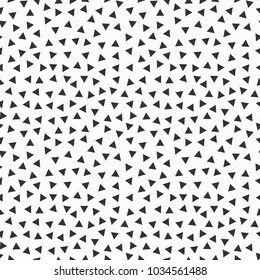 Memphis geometric seamless pattern. 80-90s terndy style. Abstract black and white mosaic texture of different shapes. Design element for invintation, web, banner, retro design. Vector Illustration.