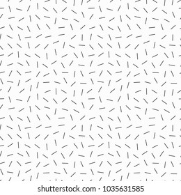 Memphis geometric seamless pattern. 80-90s terndy style. Abstract black and white mosaic texture of different shapes. Design element for invintation, web, banner, retro design. Vector Illustration.