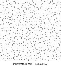 Memphis geometric seamless pattern. 80-90s terndy style. Abstract black and white mosaic texture of different shapes. Design element for invintation, web, banner, retro design. Vector Illustration.