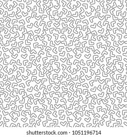 Memphis geometric seamless pattern. 80-90s terndy style. Abstract black and white mosaic texture of different shapes. Design element for invintation, web, banner, retro design. Vector Illustration.
