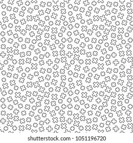 Memphis geometric seamless pattern. 80-90s terndy style. Abstract black and white mosaic texture of different shapes. Design element for invintation, web, banner, retro design. Vector Illustration.