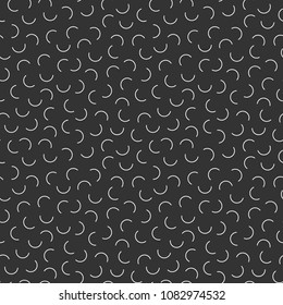 Memphis geometric seamless pattern. 80-90s terndy style. Abstract black and white mosaic texture of different shapes. Design element for invintation, web, banner, retro design. Vector illustration.