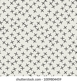 Memphis geometric seamless pattern chaotic random cross Crest, Crest cross Vector Memphis seamless pattern. Fashion 80s and 90s