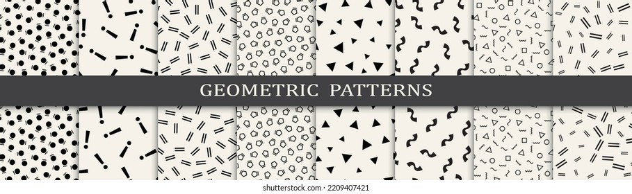 Conjunto de patrones geométricos sin soldadura Memphis.