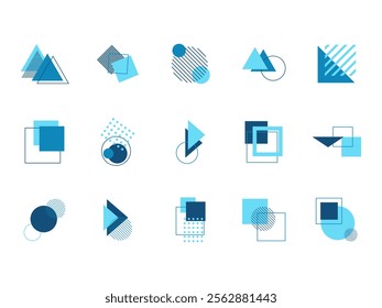 Memphis Geometric Shape Element Set