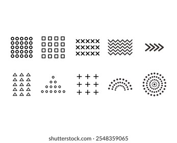 Memphis Geometric Shapes Element Set