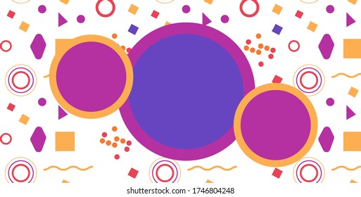 Memphis geometric shapes patterns. Memphis design elements. Retro funky graphic, 90s trends designs and vintage geometric print illustration element. Colorful memphis style backgrounds vector.