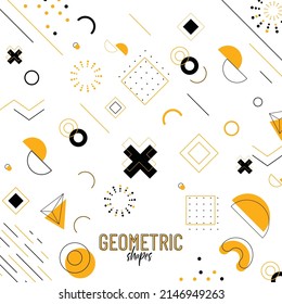 Memphis Memphis Geometric Shapes vector