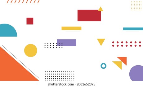 memphis geometric shapes vector background