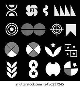 Memphis Geometric Shapes  Vector Element
