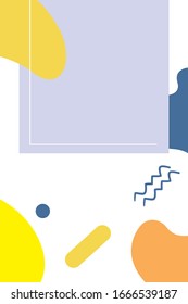 Memphis geometry background. Colorful shapes pattern, eps 10