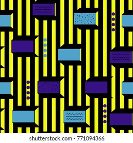 Memphis graphic abstract style seamless pattern