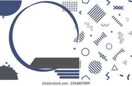 Memphis graphic art web background. Abstract celebration geometric decoration.