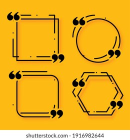 memphis line style quotation boxes set of four