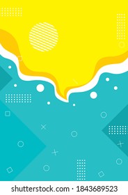 memphis liquid flow background. geometric shapes. Design elements for Magazine, leaflet, billboard, sale