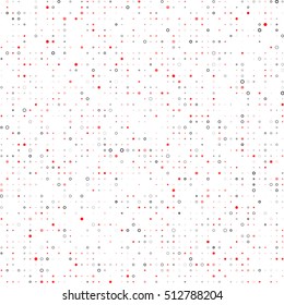 Memphis Minimalistic Seamless Pattern. Modern Stylish Texture. Repeating Grid with Squares of the Different Size. Vector Seamless Illustration.