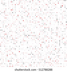 Memphis Minimalistic Seamless Pattern. Modern Stylish Texture. Repeating Grid with Squares of the Different Size. Vector Seamless Illustration.
