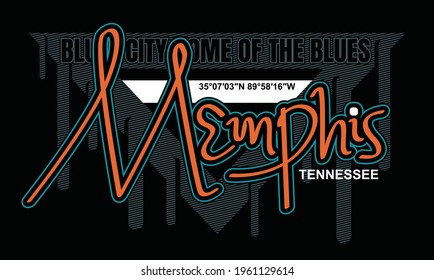 Memphis Modern and Hand lettering typography design in vector illustration.Clothing,t-shirt,apparel and other uses.