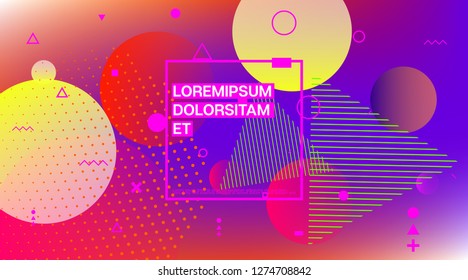 Memphis Modern Minimal Geometric Pattern. Trendy Minimal Cover, Falling Shapes, Hipster Business Template. Memphis Pattern Shape Corporate Identity Design. Vector Cover Presentation