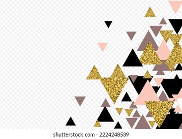Memphis Mosaik Vektor transparenter Hintergrund. Glitter Triangle Foil Muster. Ornate Gradient Polygon Pallpaper. Helles abstraktes Poster.
