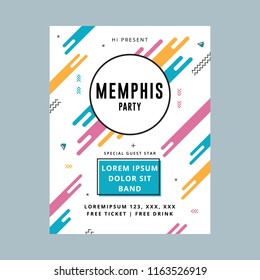 Memphis Party Flyer Template