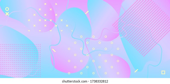 Memphis Pastel Background. Geometric Fluid Design. Pink Cool Journal. Minimal Graphic Texture. Abstract Pastel Banner. Trendy Cool Concept. Blue Graphic Ornament. Memphis Pastel Pattern. 