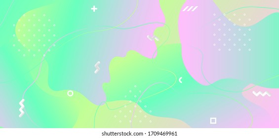 Memphis Pastel Poster. Geometric Liquid Design. Pink Funny Placard. Modern Graphic Texture. Memphis Pastel Pattern. Gradient Cool Placard. Green Child Layout. Abstract Pastel Background.