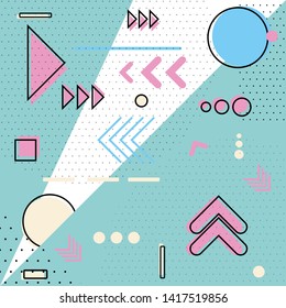 Memphis pattern 80's-90's styles  background. vector illustration