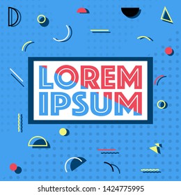 Memphis pattern 80's-90's styles  background. vector illustration