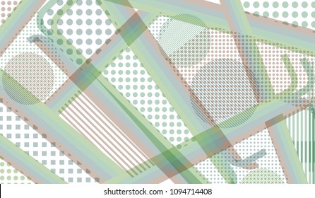Memphis pattern. Abstract background with color lines and different elements for banner or mobile application. Pop-Art Style. Vintage Background with Color Elements in Disco Style. Vector Texture.