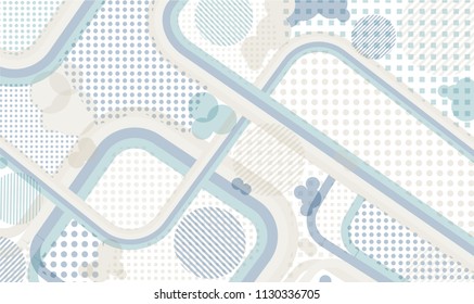 Memphis pattern. Abstract background with color lines and different elements for card or flyer. Retro-Fututristic Background with Color Elements in Disco Style. Vector Texture.