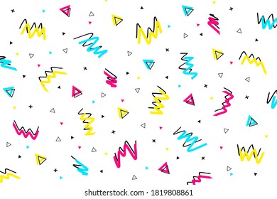 Bright Geometric Pattern Style 80s 90s Stock Vector (Royalty Free ...