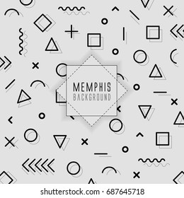 Memphis Pattern Background. 