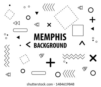 memphis pattern background black and white