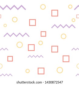 memphis pattern background. Colorful wallpaper vector. Seamless pattern with memphis pattern. Decorative illustration, good for printing.